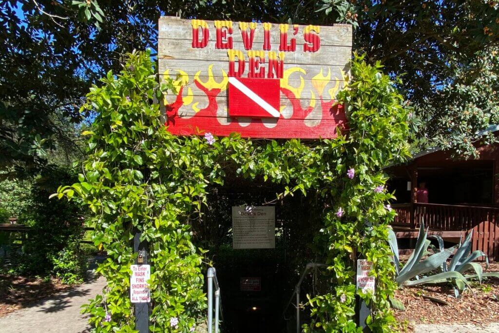 Devils Den entrance in Williston near Gainesville