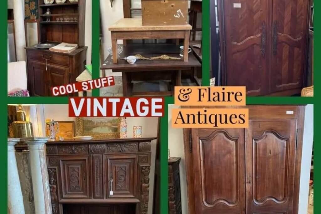 vintage furniture picture collage