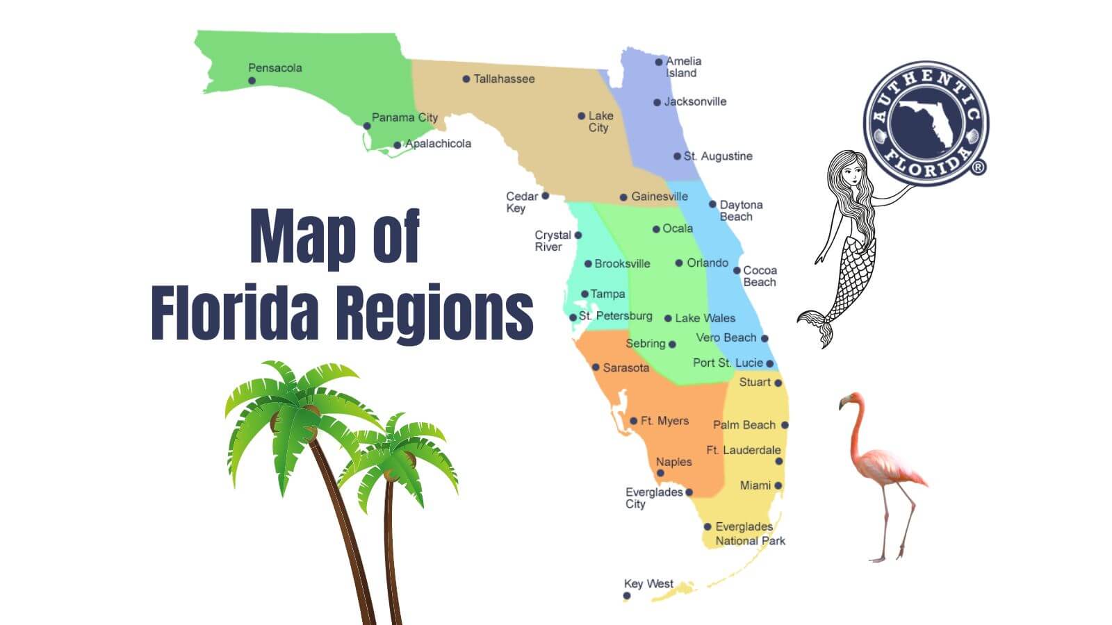 Map of Florida Regions • AuthenticFlorida.com
